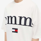 Tommy Jeans Men's Split Hem Graphic Logo T-Shirt in Ancient White