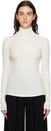 Filippa K Off-White Lettuce Edge Turtleneck