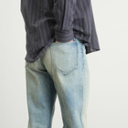 Auralee Men's Selvedge Faded Straight Jeans in Faded Indigo