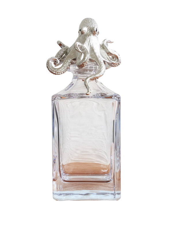 Photo: Deakin & Francis - Octopus Silver-Tone and Crystal Decanter