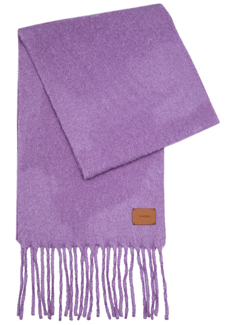 Vince Fringed Alpaca-blend Scarf - Purple - One Size
