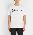 Moncler - Logo-Appliquéd Cotton-Jersey T-Shirt - White