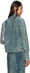 Masha Popova Blue Bow Collar Shirt