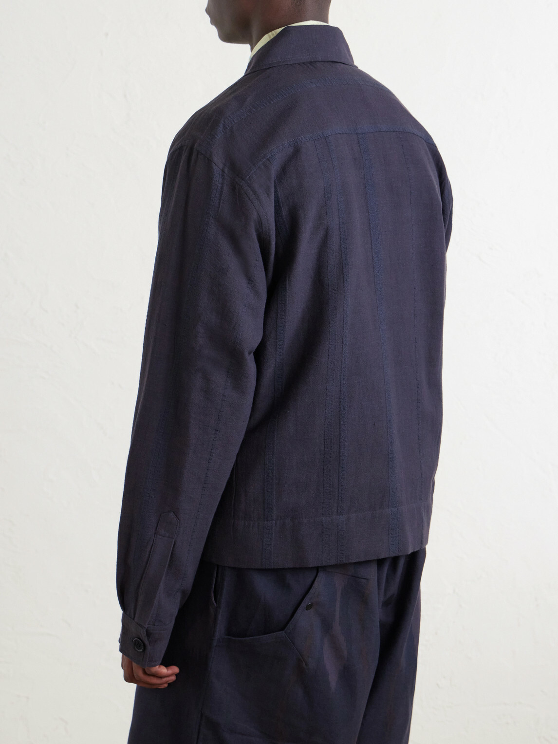 Kardo - Bodhi Cotton-Jacquard Jacket - Black