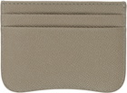 AMI Paris Taupe Leather Paris Paris Card Holder