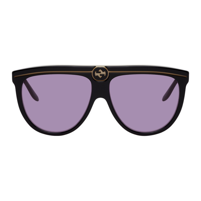 Photo: Gucci Black and Purple GG0732S Sunglasses