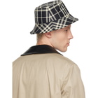 Burberry Black Check Cotton Bucket Hat