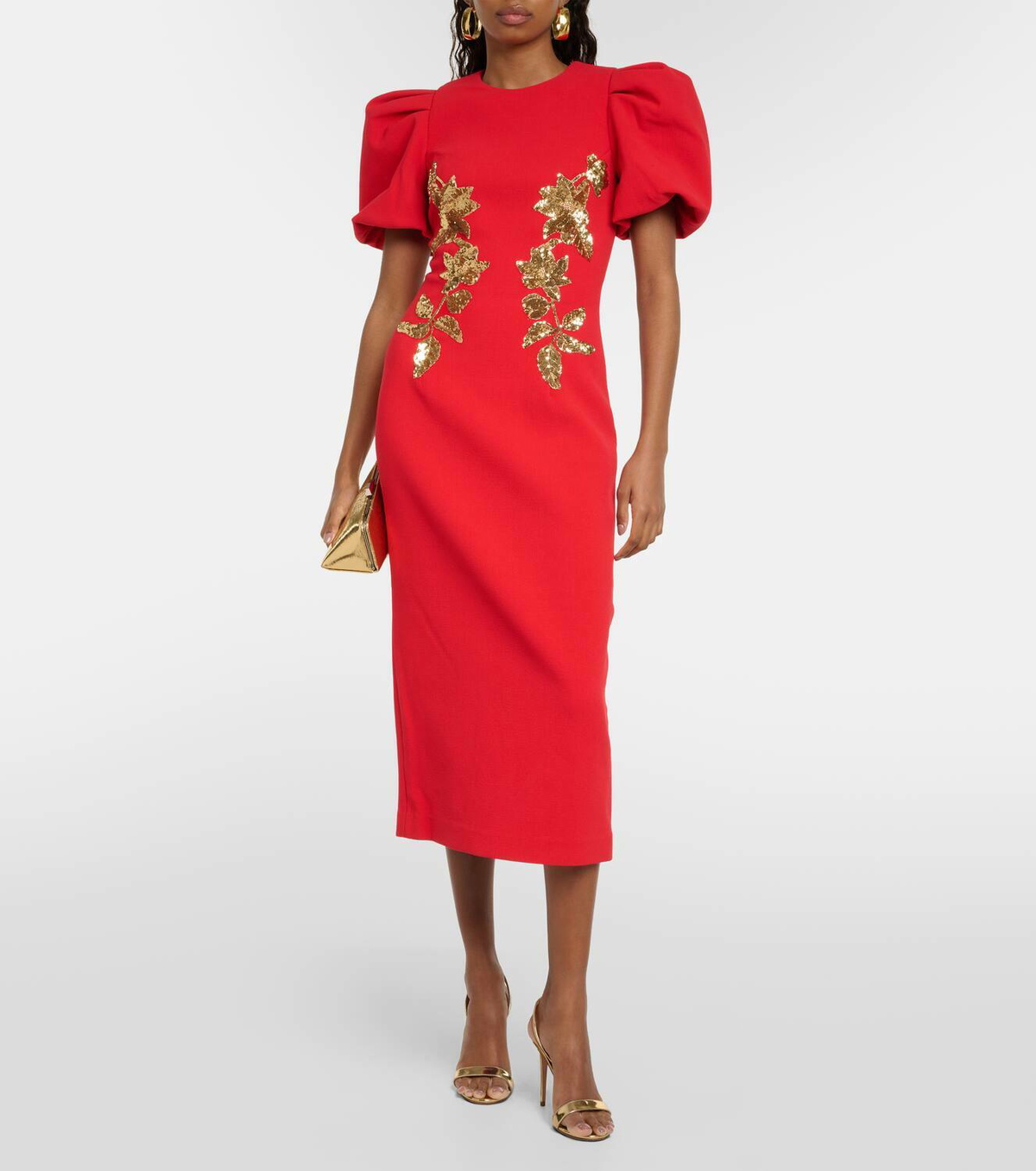 Rebecca Vallance Versailles sequined crêpe midi dress