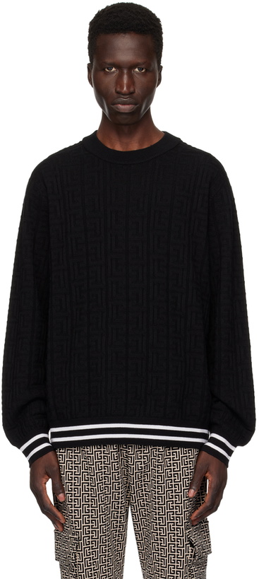 Photo: Balmain Black Monogram Sweater