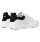 Alexander McQueen - Exaggerated-Sole Suede-Trimmed Leather Sneakers - White
