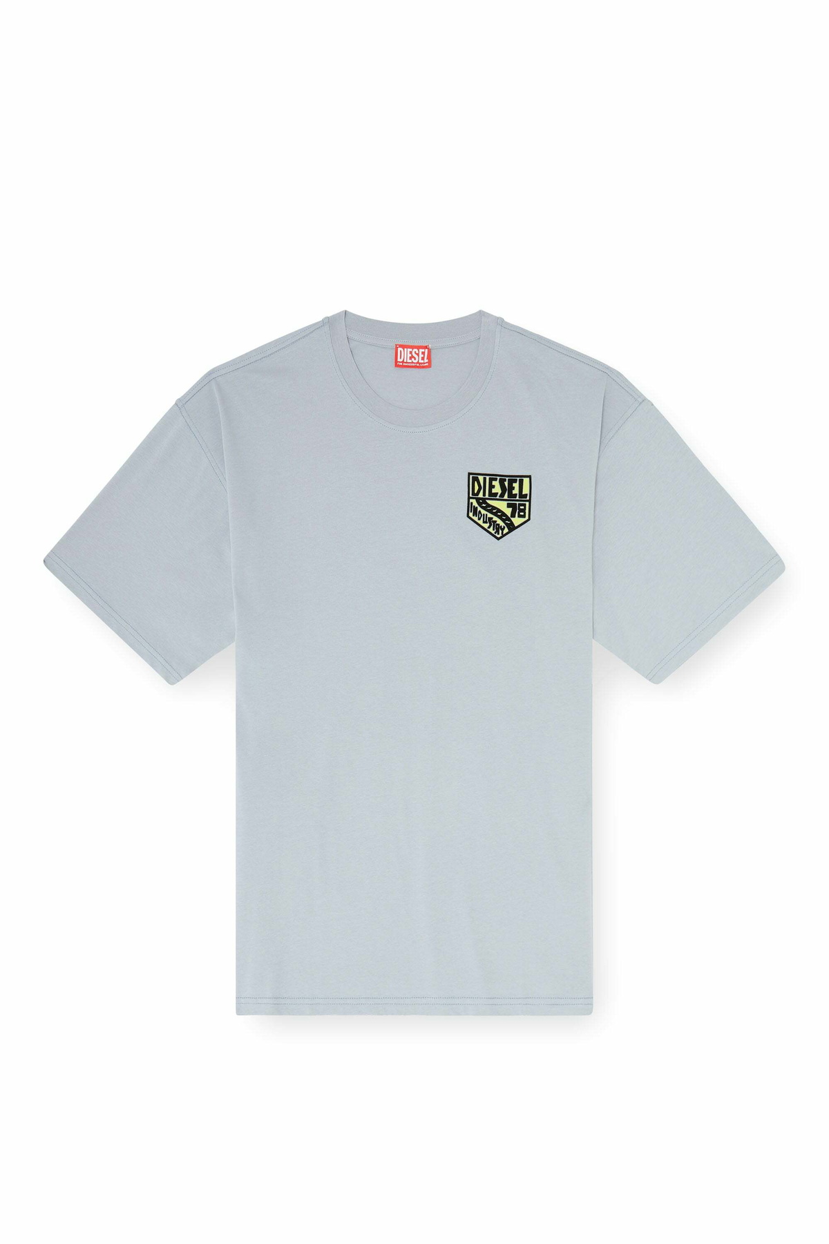 Diesel T-shirt with Diesel Industry chest print - T-Shirts Mens in Grey
