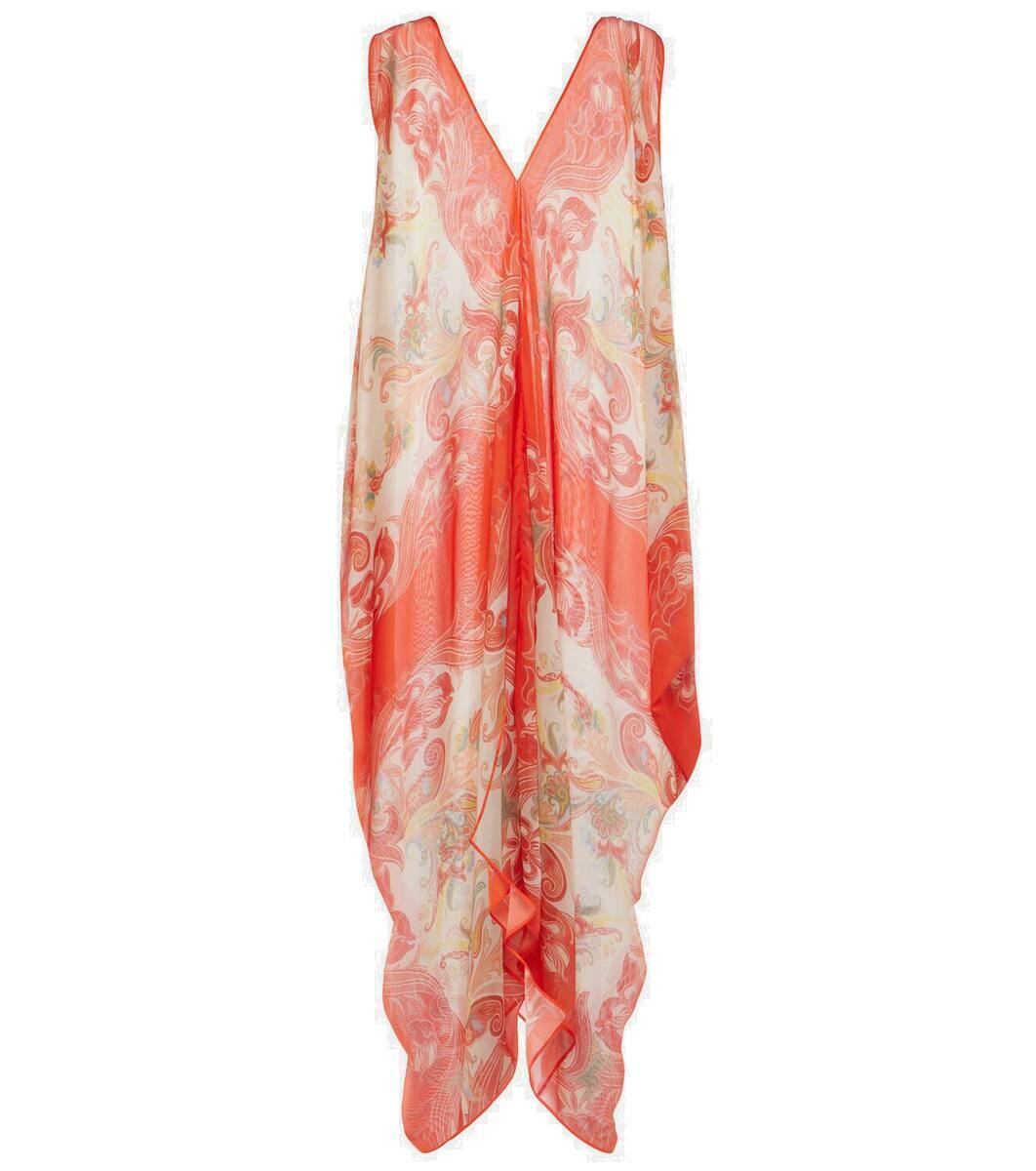 【関税&送料込】Etro Short Printed Silk Caftan ETRO Printed Silk Kaftan in Orange | endource