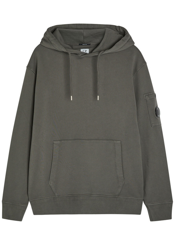 Photo: C.P. Company Hooded Cotton Sweatshirt Dark Grey