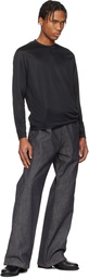 Courrèges Black Football Jersey T-shirt