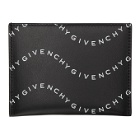 Givenchy Black and White Wave Logo 3CC Card Holder