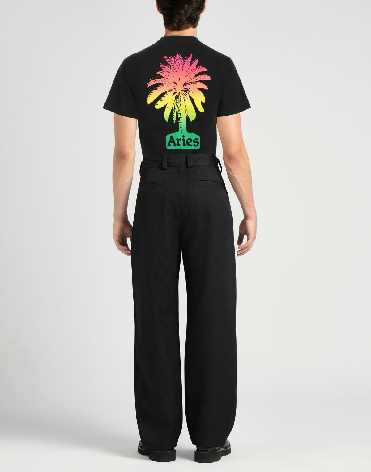 Aries Mens T-shirt in Black