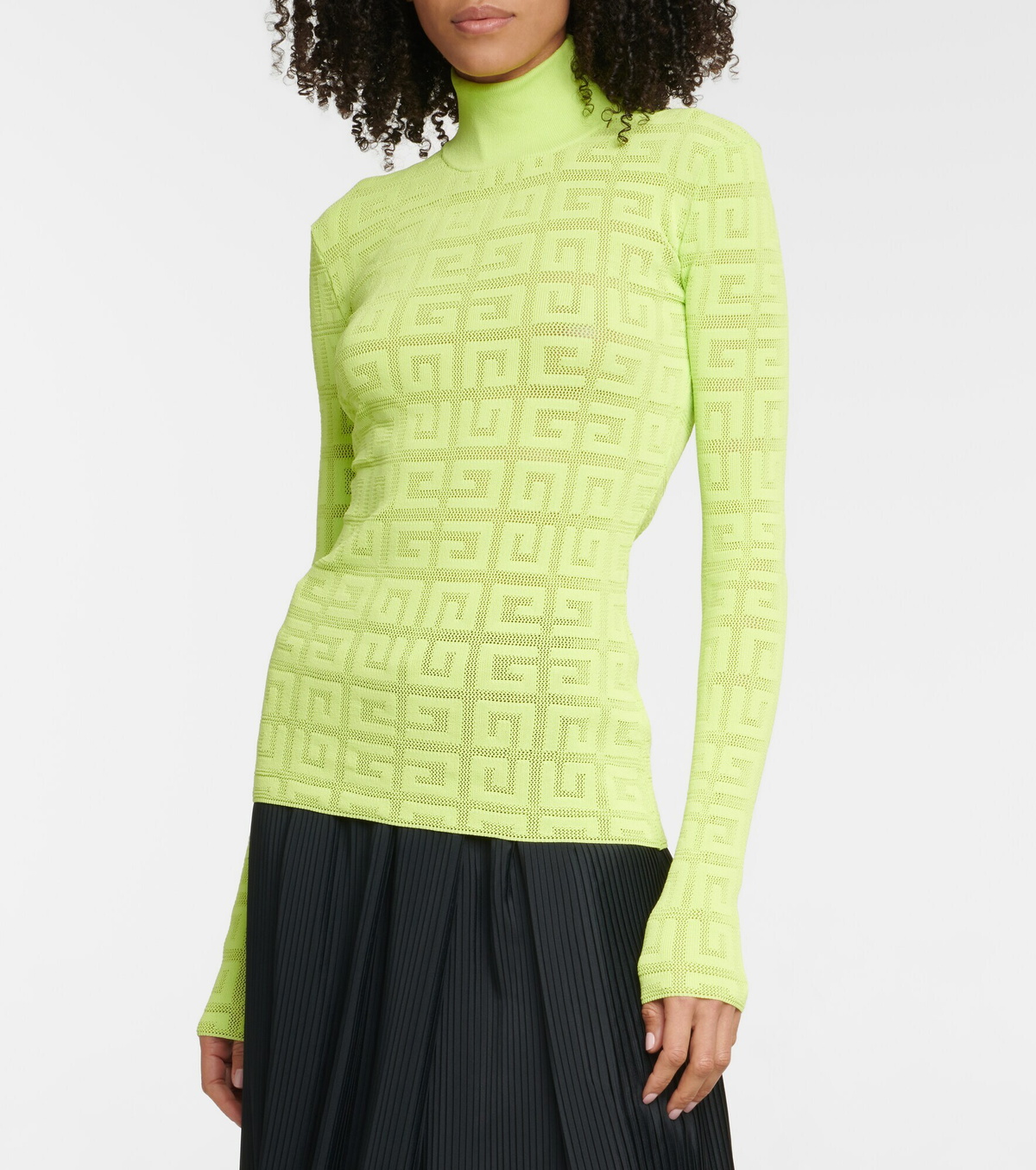 Givenchy - 4G jacquard mesh turtleneck top Givenchy