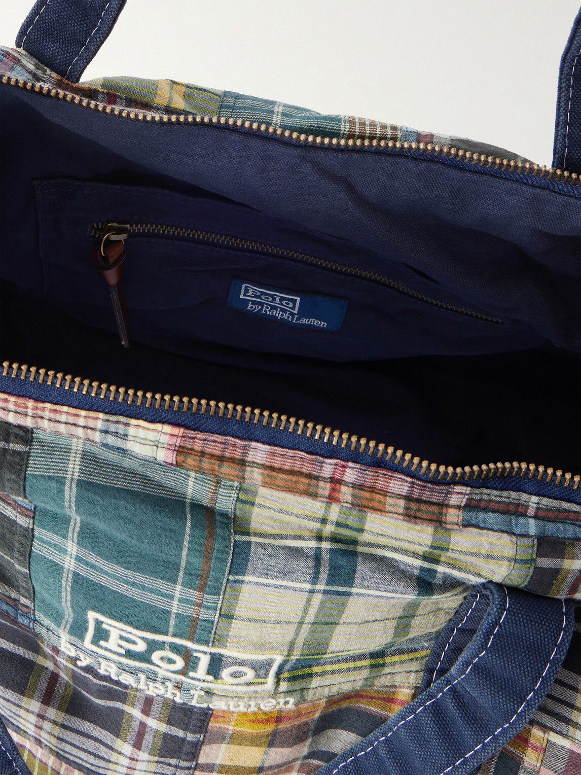 Polo Ralph Lauren - Large Patchwork Checked Cotton-Madras Duffle Bag