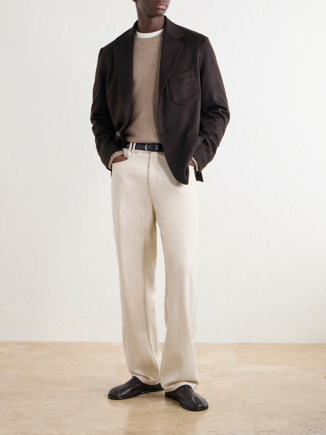 Stòffa - Woven Cashmere Blazer - Brown