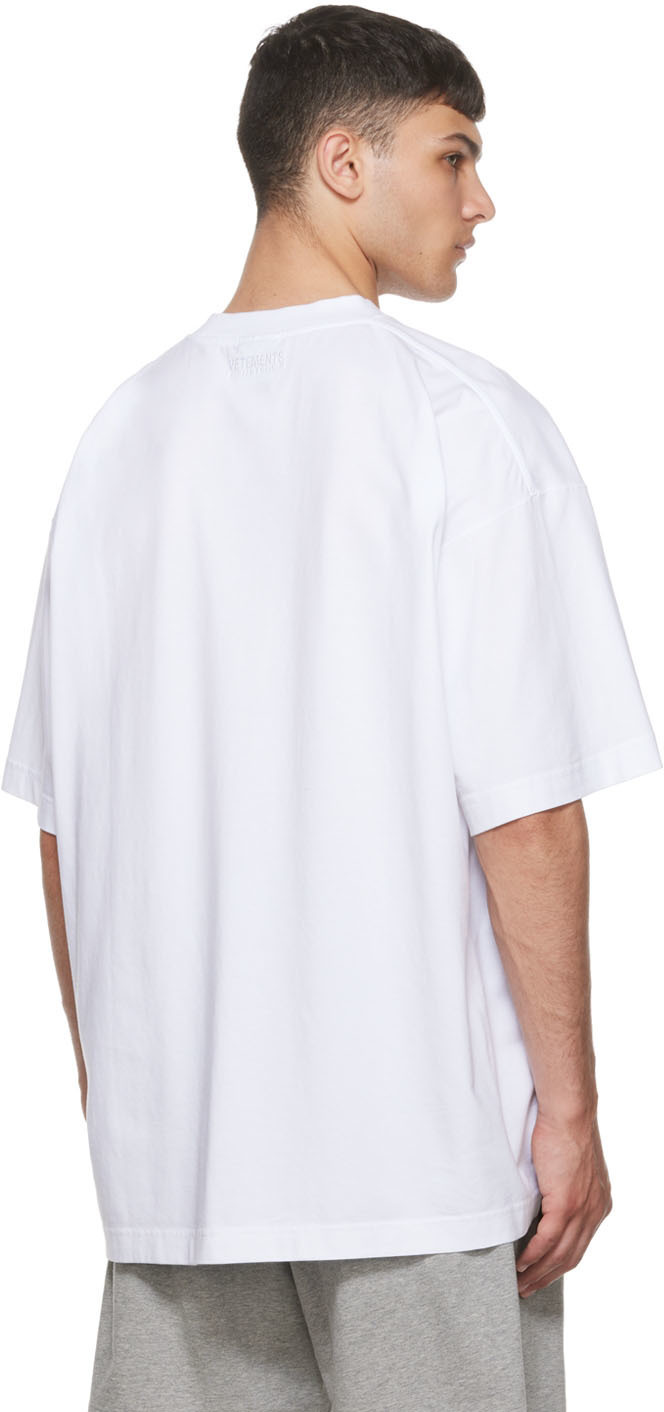 VETEMENTS White 'Click Here' T-Shirt Vetements