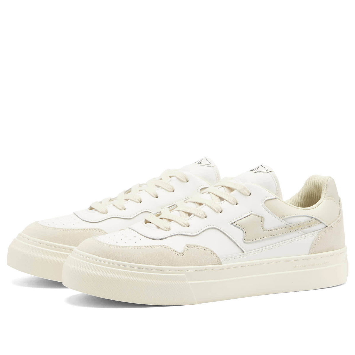 Stepney Workers Club Men's Pearl S-Strike Leather Sneaker in Spring White