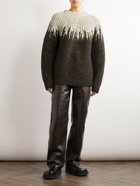 Bottega Veneta - Jacquard-Knit Wool Sweater - Brown