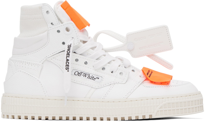 Photo: Off-White White & Orange 3.0 Off Court Sneakers