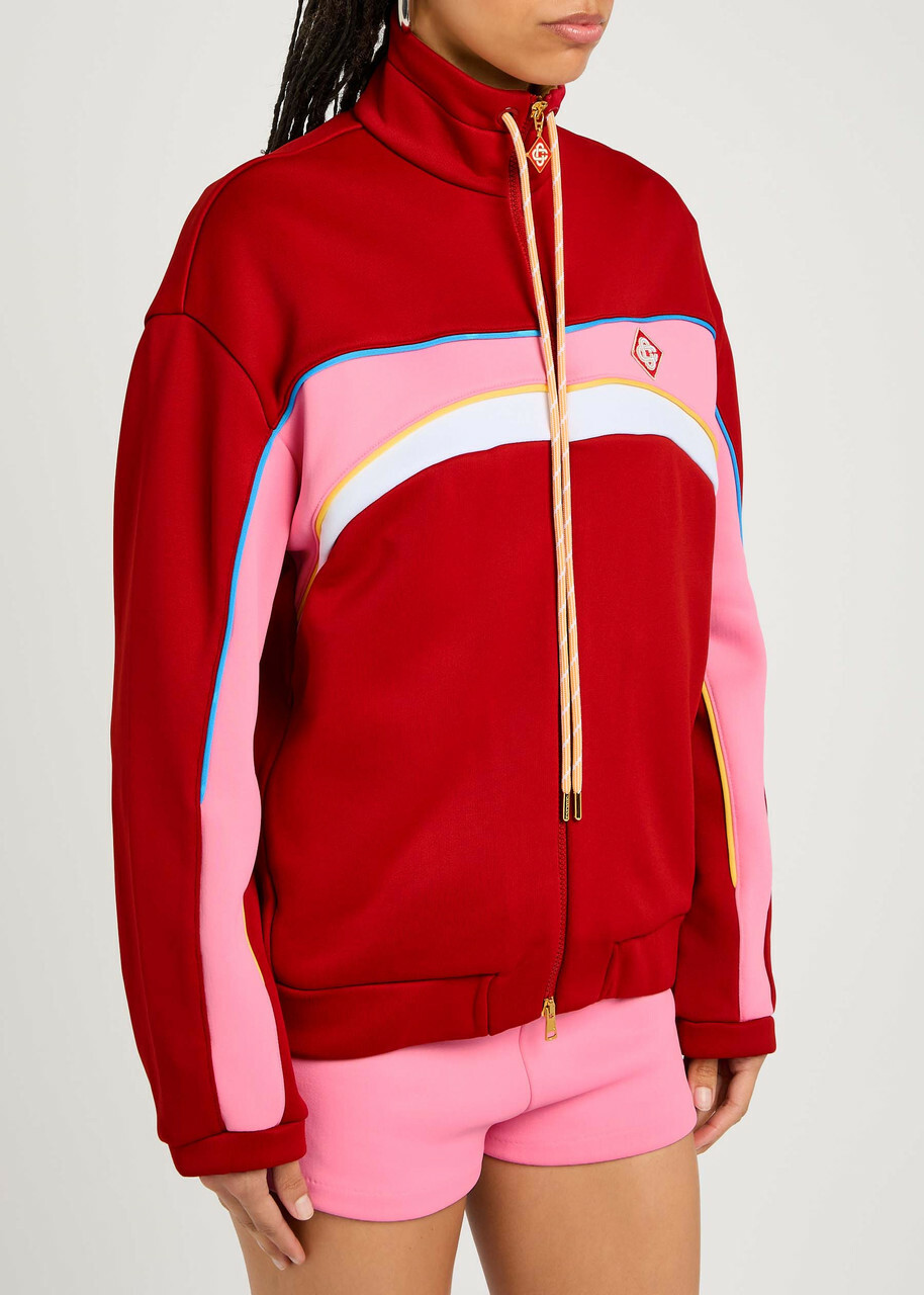 Casablanca Oversized Jersey Track Jacket Red