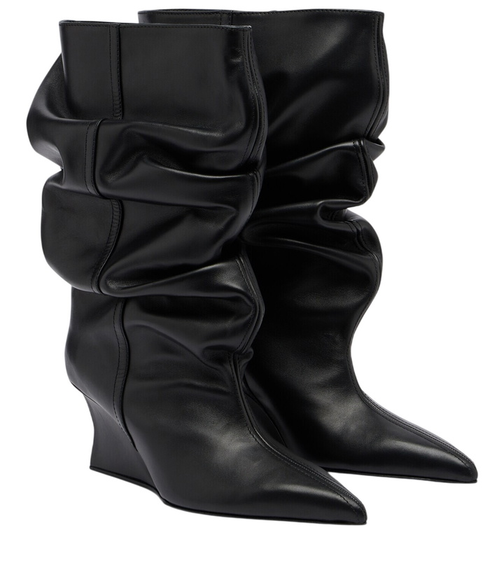 Photo: Balmain Leather wedge boots