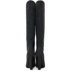 YEEZY Black Canvas Wedge Boots