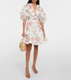 Zimmermann Floral pleated minidress