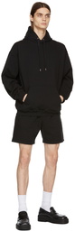 Second/Layer Black Slim Essential Raglan Hoodie