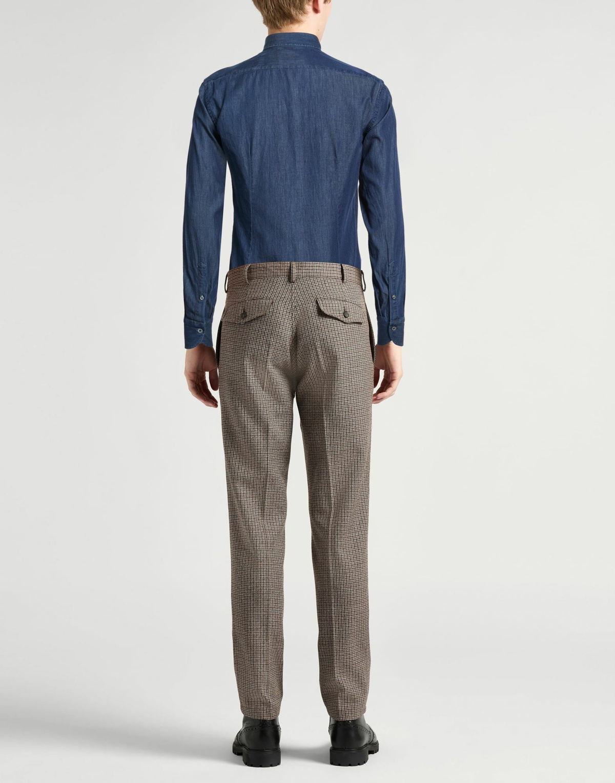 Drumohr Mens Denim shirt in Blue