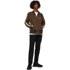 mastermind WORLD Brown and Beige Side Line Track Jacket