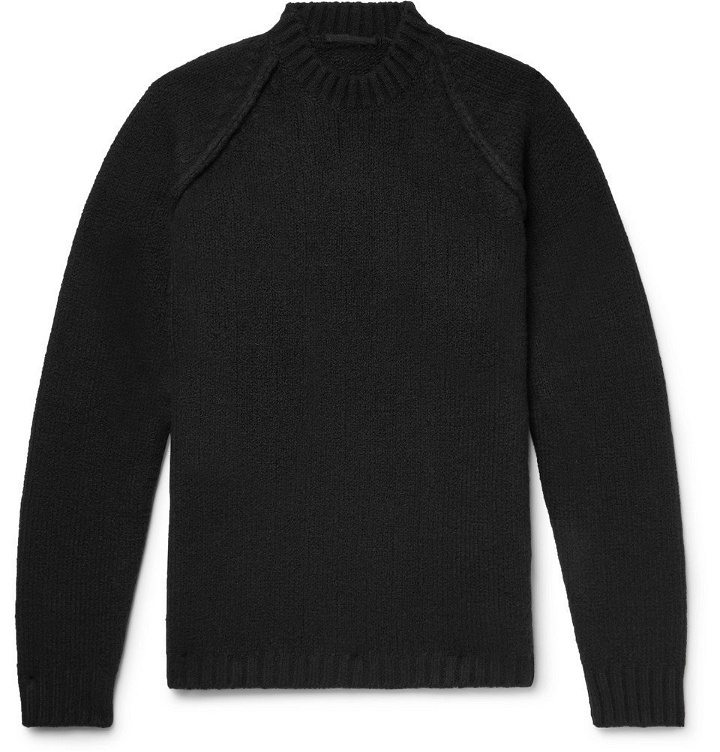 Photo: Ten C - Ribbed Wool-Blend Sweater - Black