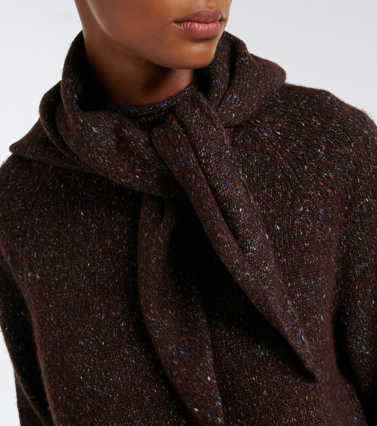 Velvet Kana scarf-detail wool-blend sweater