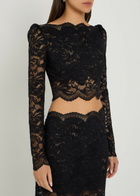 Rabanne Off-the-shoulder Lace Crop top Black