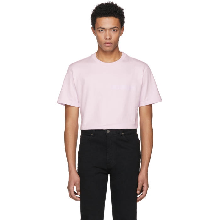 Photo: Calvin Klein 205W39NYC Pink Logo Text T-Shirt 