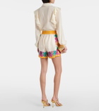 La DoubleJ Floral silk shorts