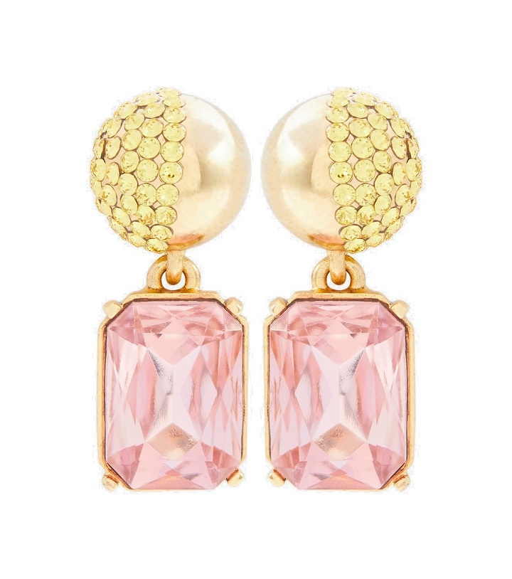 Photo: Oscar de la Renta Crystal-embellished drop earrings