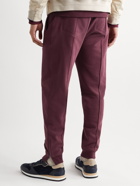 BRUNELLO CUCINELLI - Tapered Cotton-Jersey Sweatpants - Burgundy