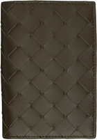 Bottega Veneta Brown Intrecciato Passport Holder