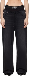 Prototypes Black Waistband Regular Jeans