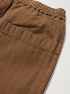 Barena - Cropped Straight-Leg Herringbone Cotton Trousers - Brown