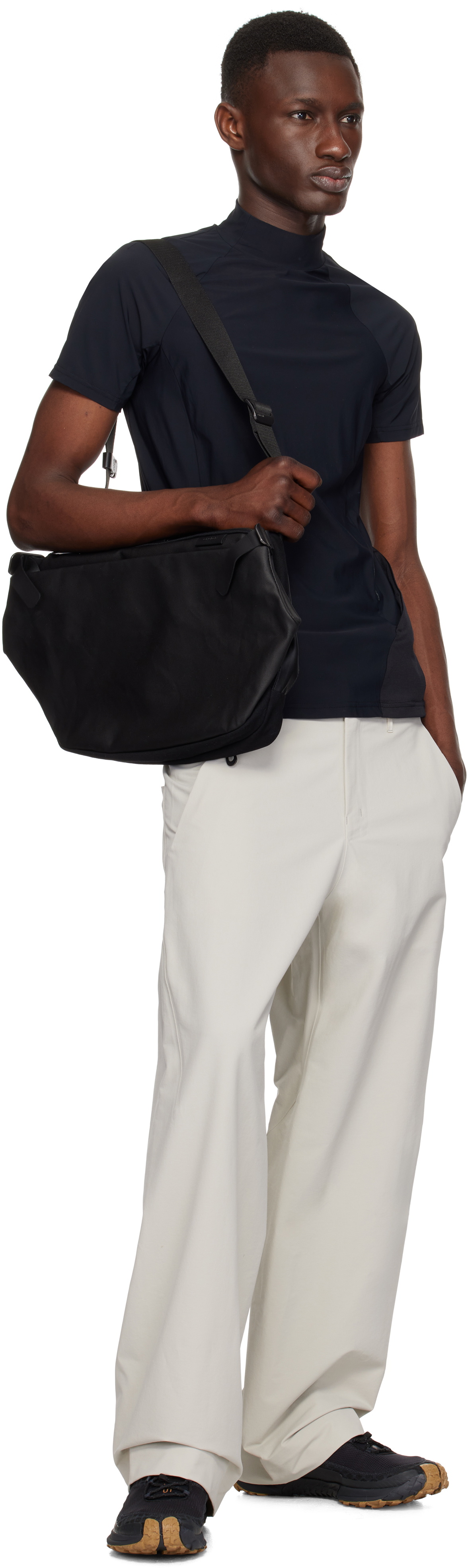 Côte&Ciel Black Riss Coated Canvas Document Holder Cote & Ciel