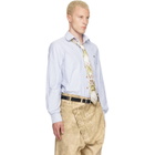 Vivienne Westwood Blue & White Two Button Krall Shirt