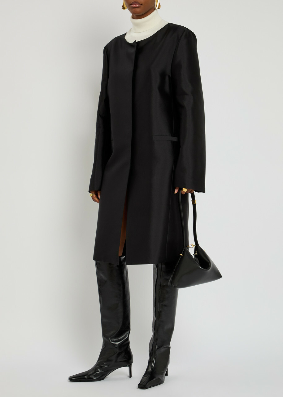 Toteme Silk-taffeta Coat Black