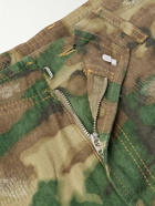 Givenchy - Straight-Leg Distressed Camouflage-Print Cotton Cargo Trousers - Green