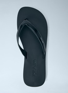 Prada Logo-Embossed Leather Flip-Flop Sandals
