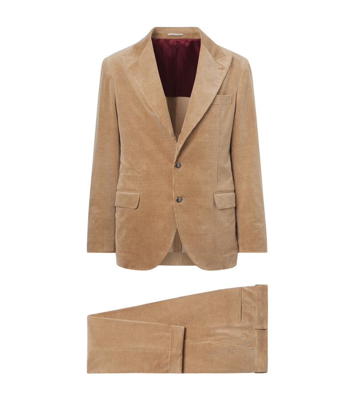 Photo: Brunello Cucinelli Cotton and cashmere corduroy suit